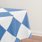 Blue White Checker Diamond Pattern テーブルクロス (インサイチュ)