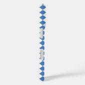 Blue White Checker Diamond Pattern Case-Mate iPhoneケース (裏面 / 右)