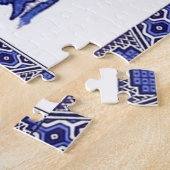 Blue & White China Blue Willow Design ジグソーパズル (側面)