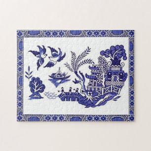 Blue & White China Blue Willow Design ジグソーパズル