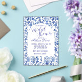 Blue & White Chinoiserie Bridal Shower Invitation アクリル招待状 (インサイチュ (ウェディング))