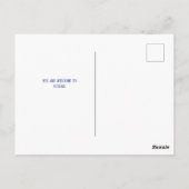 Blue & White Chinoiserie Bridal Shower Invitation ポストカード (裏面)