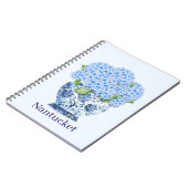 Blue & White Chinoiserie Floral Nantucket Notebook ノートブック (左側)