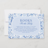 Blue White Chinoiserie Floral Toile Books for Baby カード (正面)