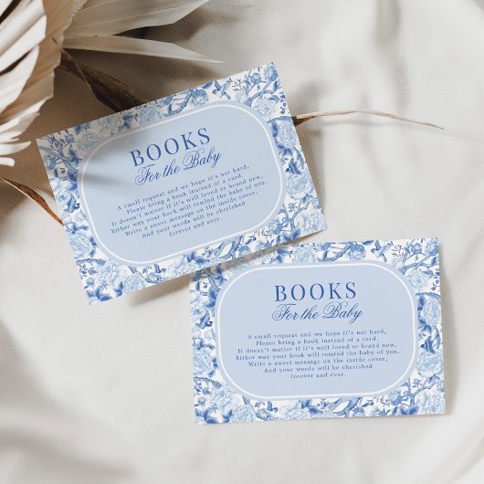 Blue White Chinoiserie Floral Toile Books for Baby カード