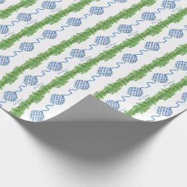 Blue & White Chinoiserie Garland Grandmillennial ラッピングペーパー