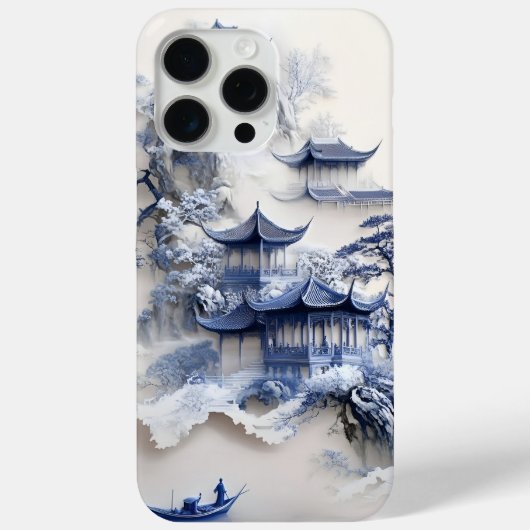 Blue & White Chinoiserie iPhone 13 Case – Artistic Case-Mate iPhoneケース (裏面)