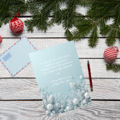 Blue & White Christmas Elegant Greeting Card シーズンカード