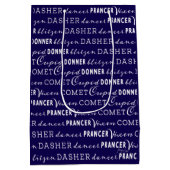 Blue & White Christmas Gift Bag | Santa's Reindeer ミディアムペーパーバッグ (裏面)