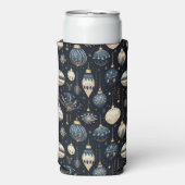 BLUE & WHITE CHRISTMAS HOLIDAY ORNAMENTS スリム缶クーラー (Seltzer正面)