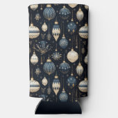 BLUE & WHITE CHRISTMAS HOLIDAY ORNAMENTS スリム缶クーラー (裏面)