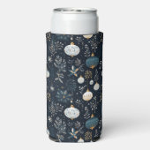 BLUE & WHITE CHRISTMAS HOLIDAY ORNAMENTS スリム缶クーラー (Seltzer裏面)