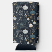 BLUE & WHITE CHRISTMAS HOLIDAY ORNAMENTS スリム缶クーラー (裏面)