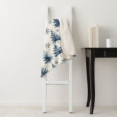 Blue White Christmas Trees Snowflakes シェルパブランケット (インサイチュ)