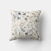 Blue White Cream Stripes Christmas クッション (裏面)