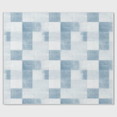 Blue White Denim Jean Birthday ラッピングペーパー (フラット)