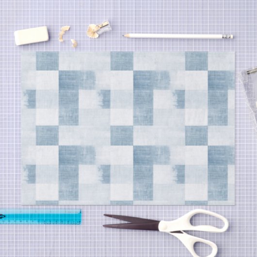 Blue White Denim Jean Birthday 薄葉紙 (クラフト)