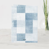 Blue White Denim Jean Heart Personalized Name カード (裏面)