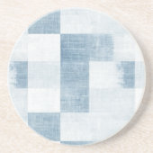 Blue White Denim Jean Stripes   コースター (正面)