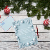 Blue & White Elegant Christmas Greeting Card シーズンカード