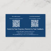 Blue White Fitness Branding Seasonal Review Thanks 名刺 (裏面)