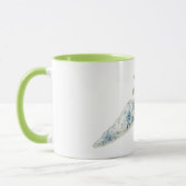 Blue White Floral Carrot マグカップ (左)
