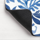 Blue & White Floral Design | Chinoiserie Pattern マウスパッド (コーナー)