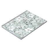 Blue White Floral Dragonflies ノートブック (左側)