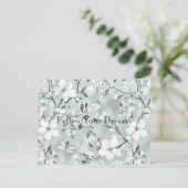 Blue White Floral Dragonflies ポストカード (スタンド正面)