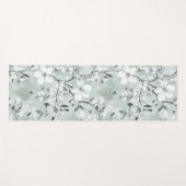 Blue White Flowers  ヨガマット (正面(横))