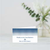 Blue & White Folded Combined Thank You & 予約カード (正面)