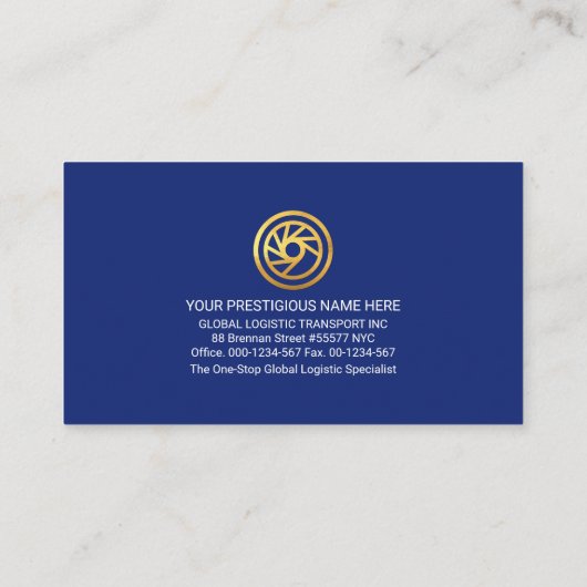 Blue White FrameグローバルCEO 名刺 (裏面)