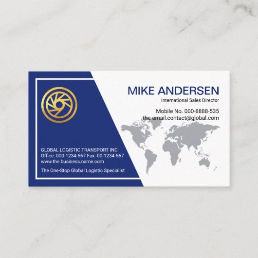 Blue White FrameグローバルCEO 名刺 (正面)