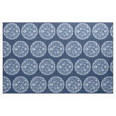 Blue White French Toile Circular Frame Whimsical  ファブリック (ファットクウォーター)