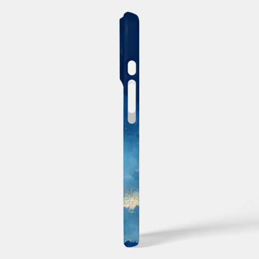 Blue, White & Gold Abstract  Case-Mate iPhoneケース (裏面 / 左)