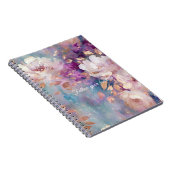 Blue White Gold Purple Floral   ノートブック (右側)