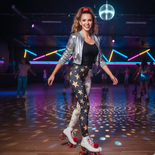 Blue & White Golden Stars Split レギンス