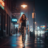 Blue & White Golden Stars Split レギンス