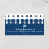 Blue & White Half Tone Pattern Thank You and 割引カード (正面)