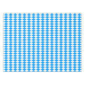 Blue White Harlequin Diamonds Checkers Design  テーブルクロス (正面(横))