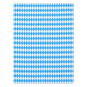 Blue White Harlequin Diamonds Checkers Design  テーブルクロス (正面)