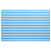 Blue White Harlequin Diamonds Checkers Design  ファブリック (ヤード)