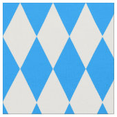 Blue White Harlequin Diamonds Checkers Design  ファブリック (クローズアップ)