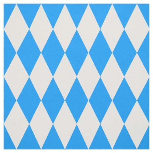 Blue White Harlequin Diamonds Checkers Design  ファブリック (見本)