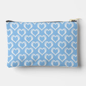 Blue White Hearts Pattern Small アクセサリーポーチ (裏面)