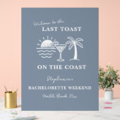 Blue & White Last Toast on the Coastバチェロレッテ アクリルサイン (ウェディング)