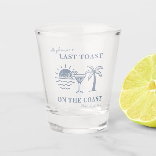 Blue & White Last Toast on the Coastバチェロレッテ ショットグラス (正面)