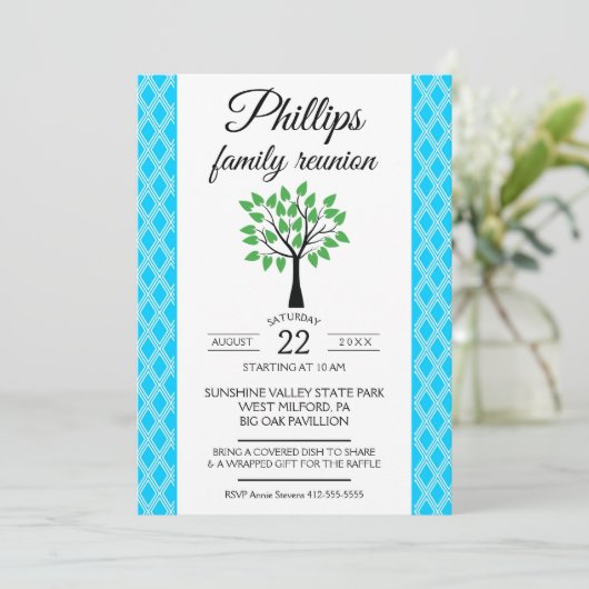 Blue & White Latticeファミリの懇親会発表 招待状 (スタンド正面)