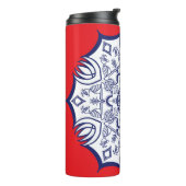 Blue & White Mandel With Creatures  Thermal Tumble タンブラー (回転左)