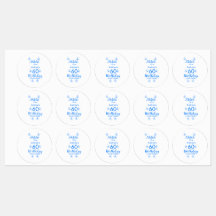 Blue white mauve shhhh 60th birthday floral name